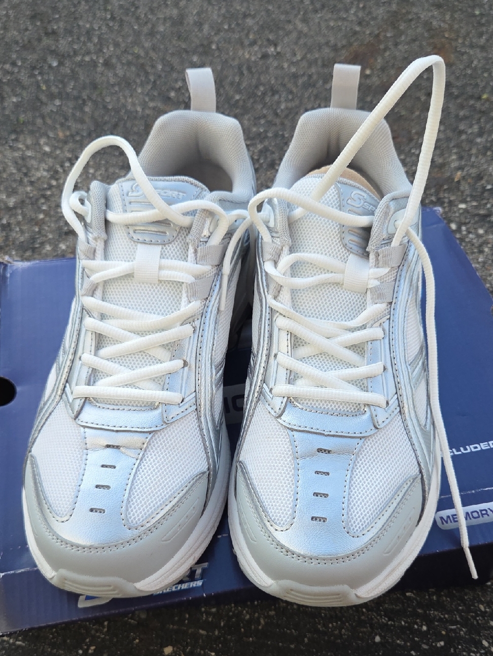 Skechers Women's White Athletic Walking Shoes